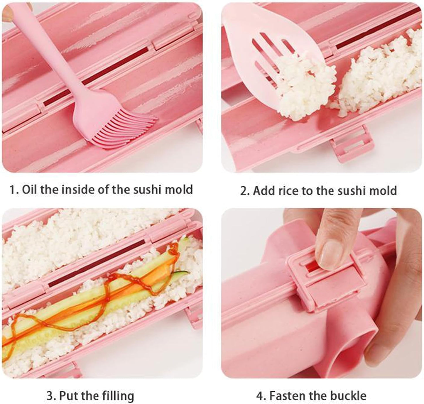 Molde para Sushi – Maquina para Preparar Rollos con Arroz, Verduras y Carne | Herramienta Perfecta para Principiantes y Amantes del Sushi