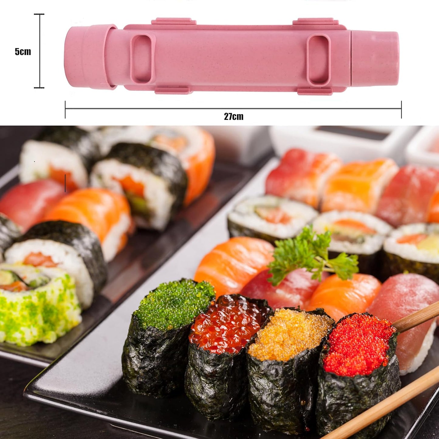 Molde para Sushi – Maquina para Preparar Rollos con Arroz, Verduras y Carne | Herramienta Perfecta para Principiantes y Amantes del Sushi